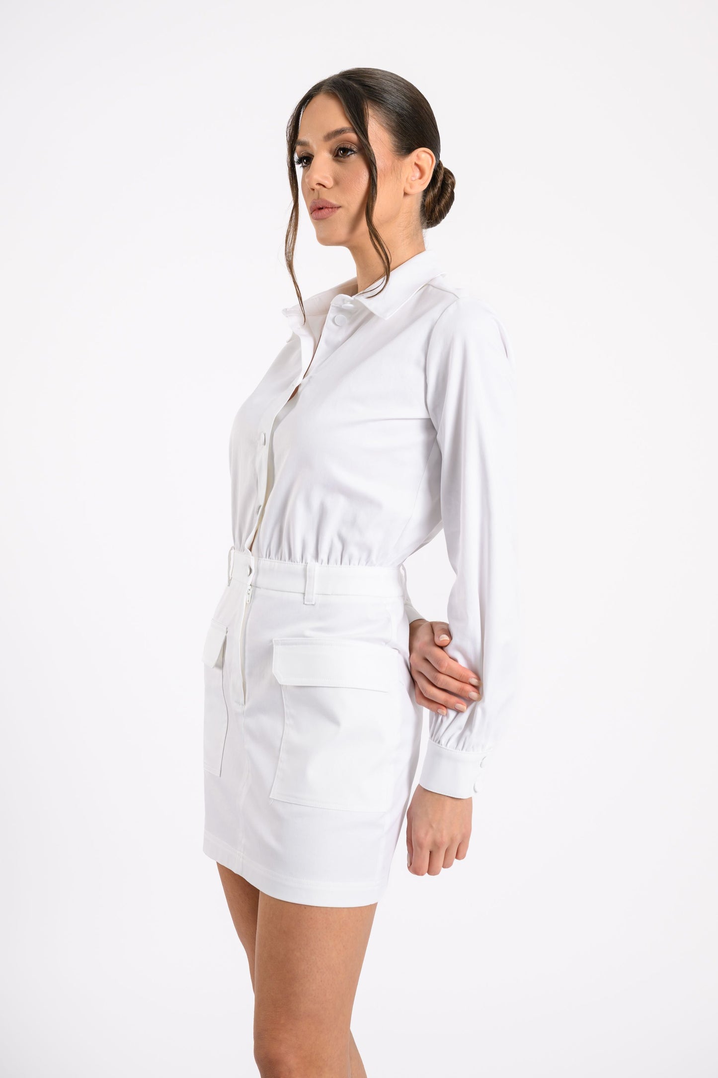 SHIRT DRESS WITH POCKETS
