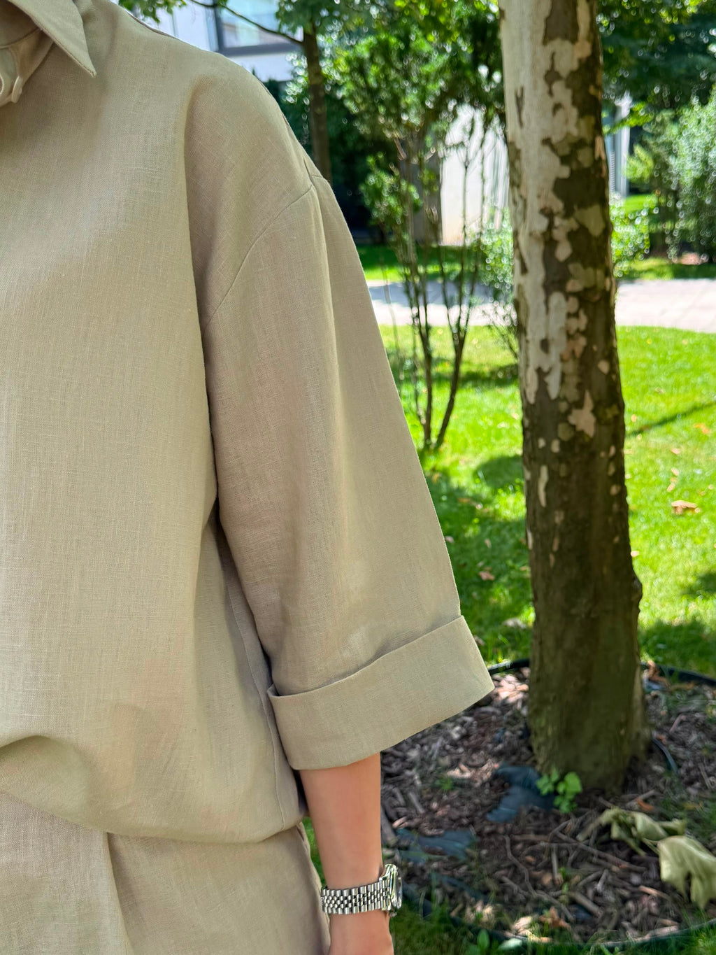 BEIGE LINEN SHIRT