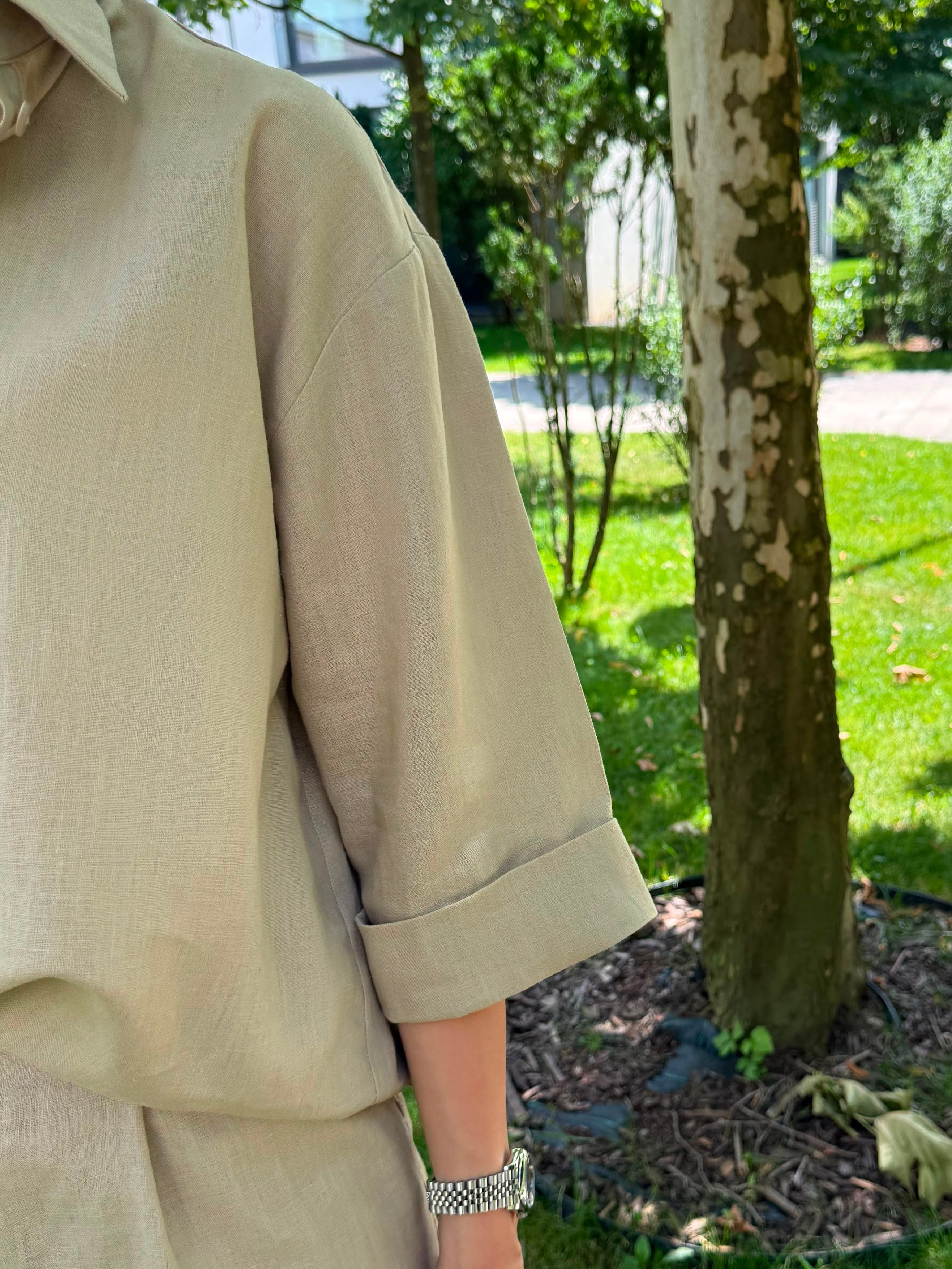 BEIGE LINEN SHIRT