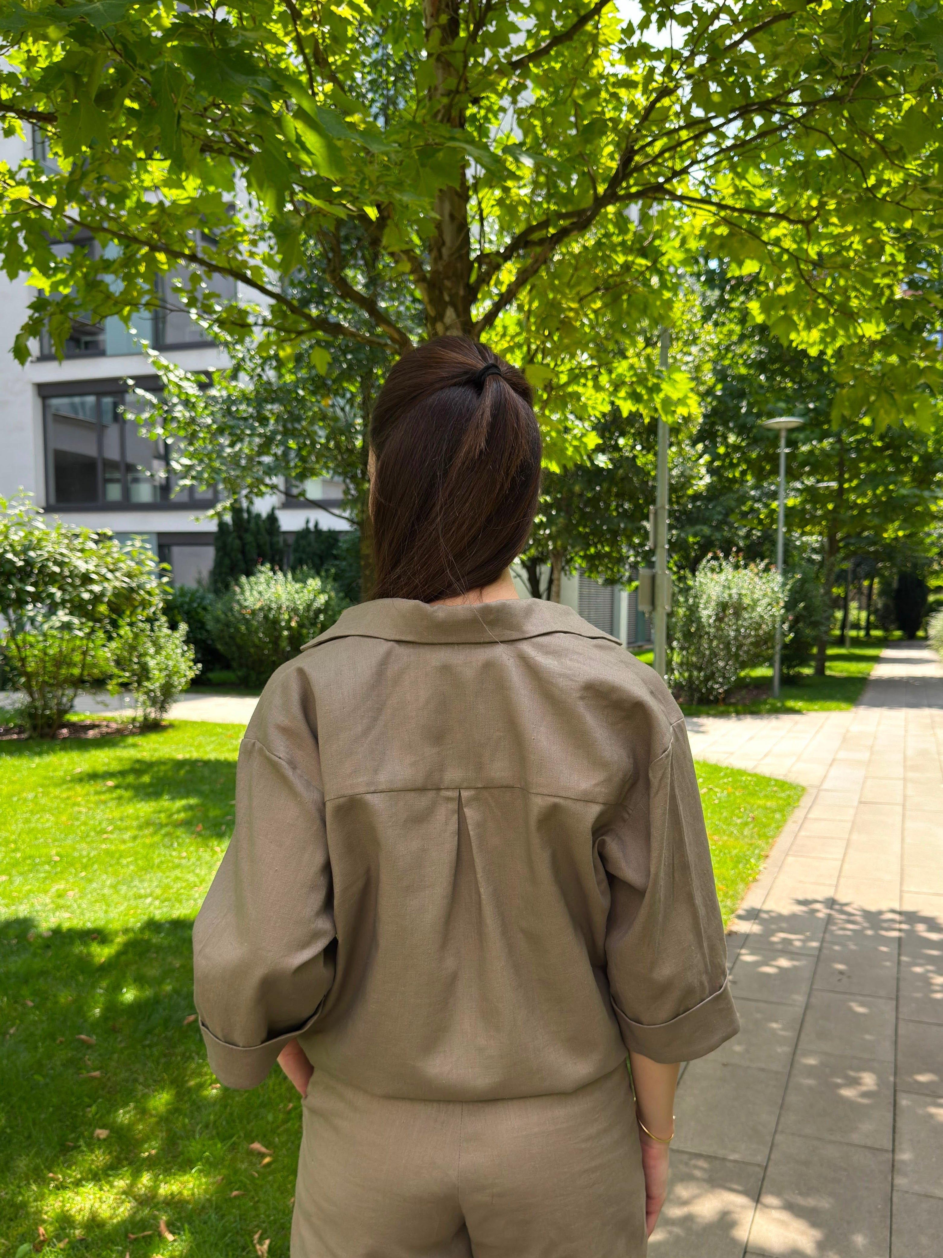 BROWN LINEN SHIRT