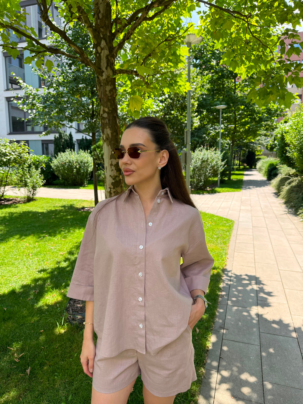 BLUSH LINEN SHIRT