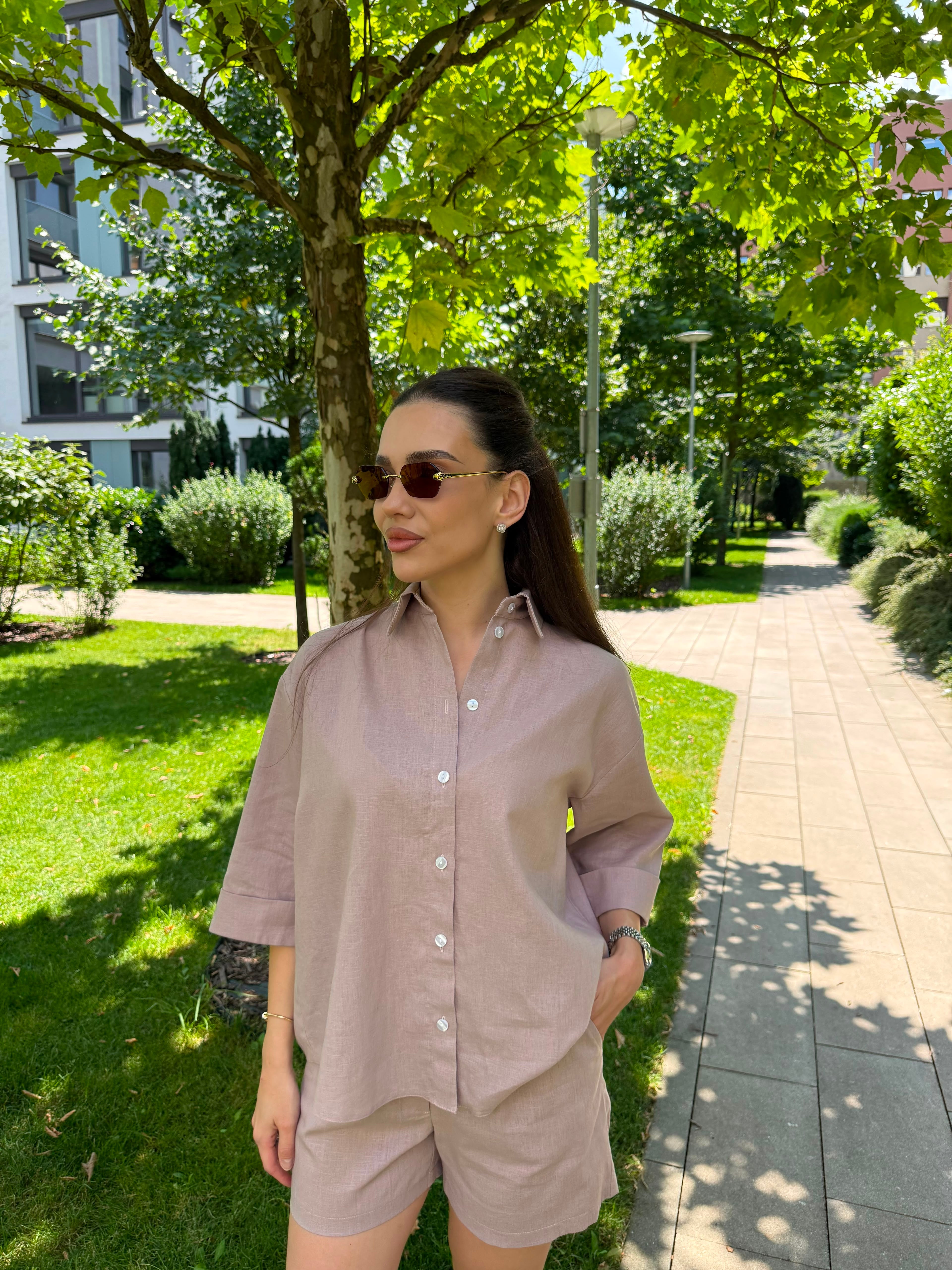 BLUSH LINEN SHIRT