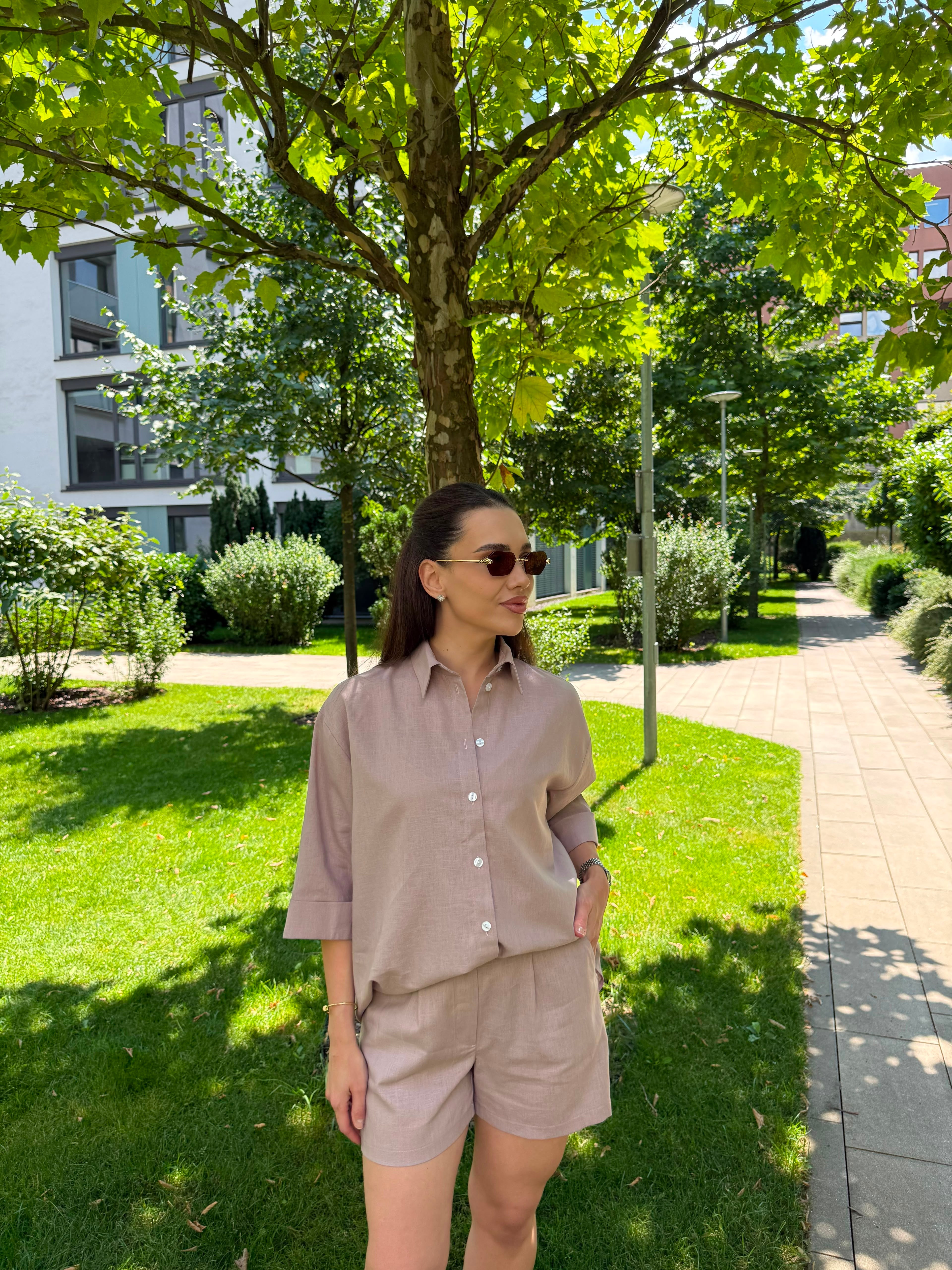 BLUSH LINEN SHIRT