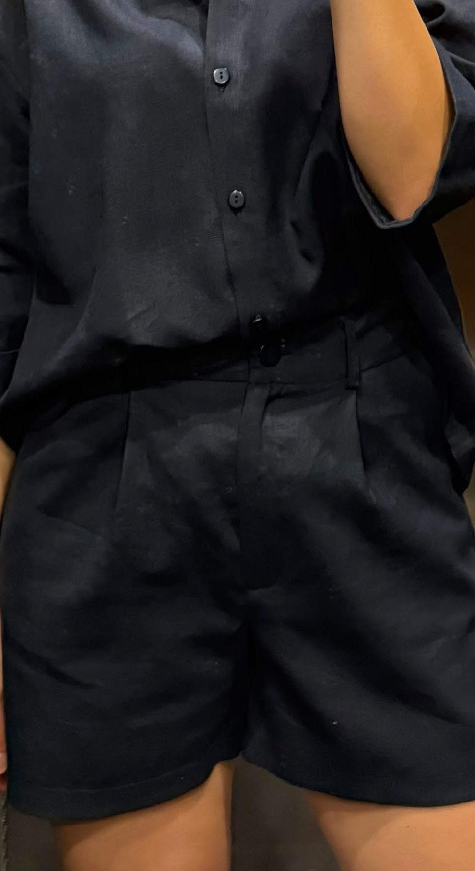 NAVY BLUE LINEN SHIRT