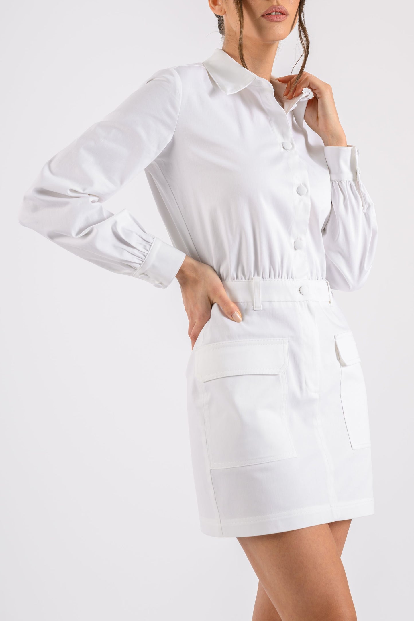 SHIRT DRESS WITH POCKETS