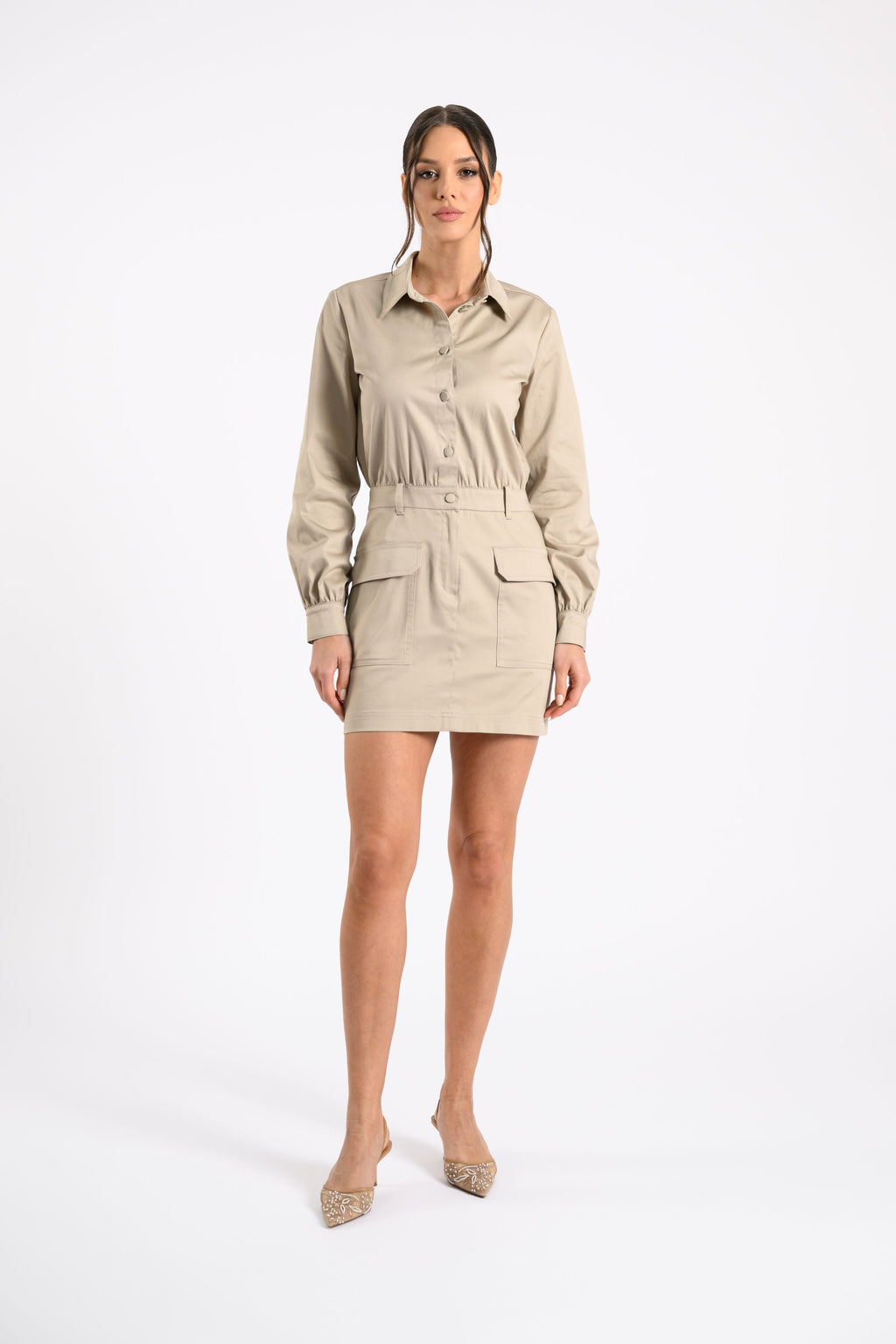 SHIRT DRESS WITH POCKETS
