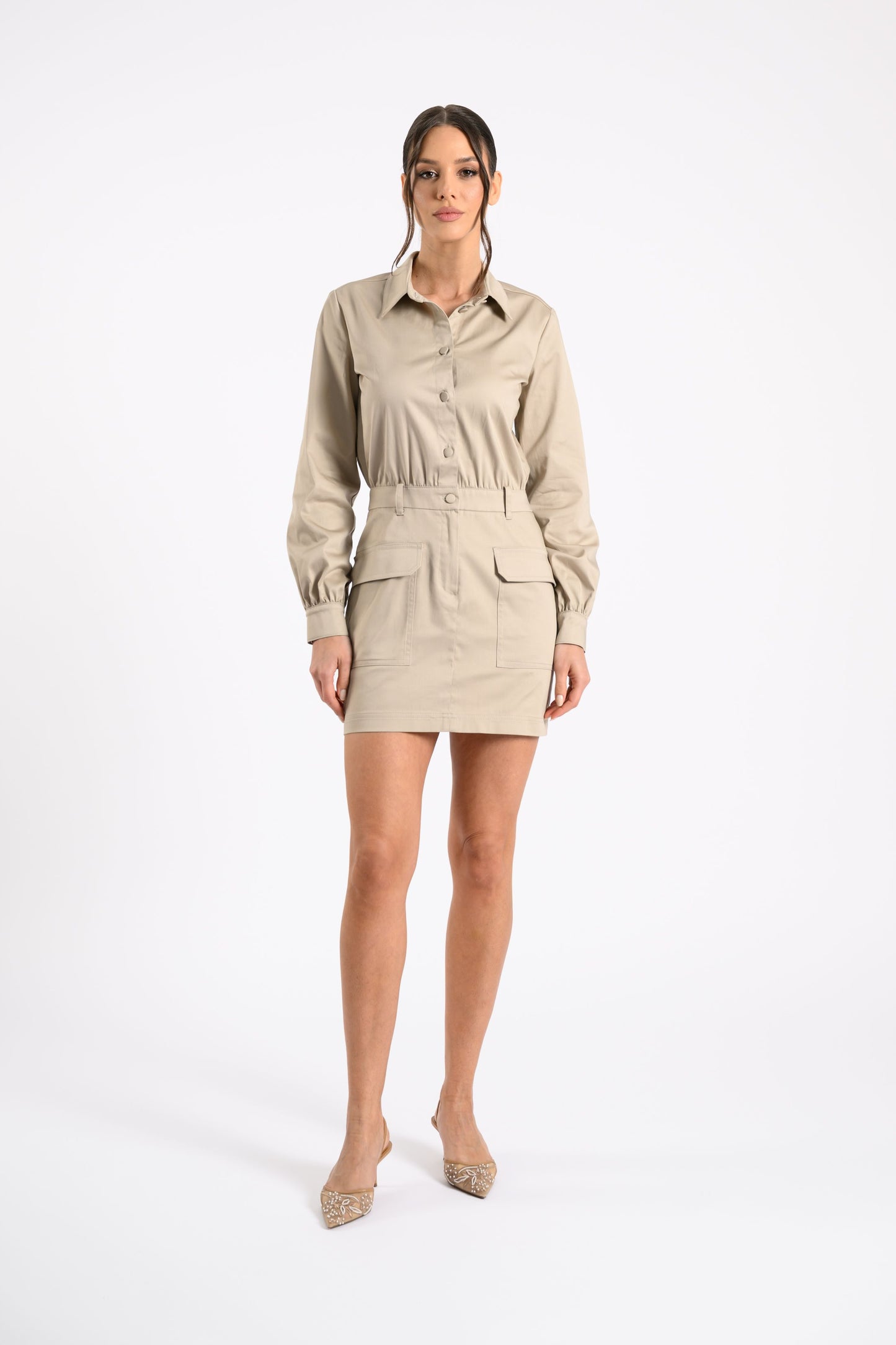 SHIRT DRESS WITH POCKETS